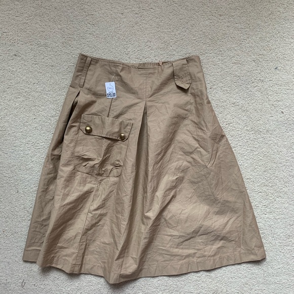 Vintage cream pleated skirt - Picture 1 of 3